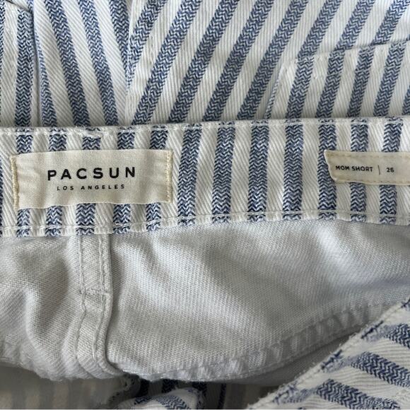Pacsun High Rise Mom Denim Striped Short - Picture 3 of 3